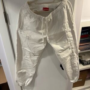 Supreme White Men's Sweatpants
